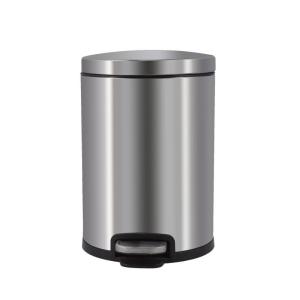 Quality Household 10L Lobby Garbage Cans Stainless Steel Pedal Garbage Can for sale