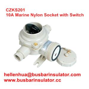 10A watertight plastic CZKS202 1144/R/FS marine rotary switch and socket