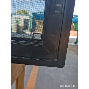 Black Anthracite UPVC Single Hung Window With Double Glass
