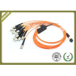 Orange Color Optical Fiber Jumper 12 Core 0.10dB Reability For Medical Sensing