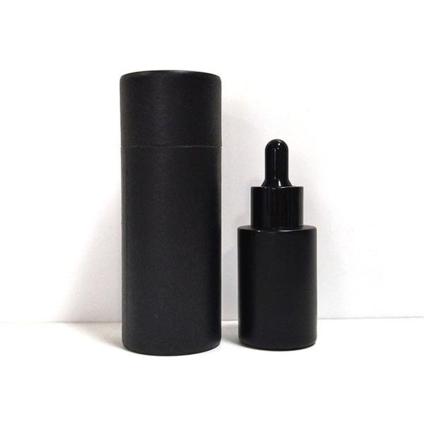 Buy 1 Oz Transparent Empty Cosmetic Glass Serum Matte Dropper Bottles With Paper Tubes at wholesale prices