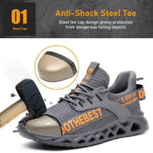 Fabric Uppe Comfortable Safety Shoes Anti Slip Rubber Shoes Lightweight