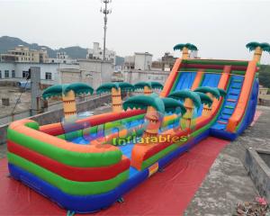 China Outdoor Long Inflatable Water Slide Slip N Slide 11x5.5x5.5 Meter on sale