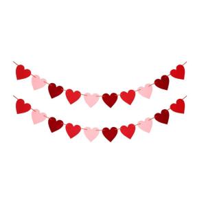 Valentine's Heart Garland Banner String For Anniversary Wedding Birthd Party