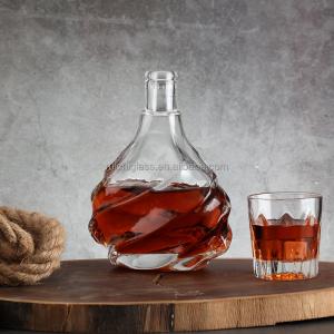 700ml 750ml 1000ml Customized Empty Brandy Glass Bottle Body Material Super