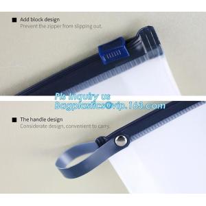 student stationery transparent plastic slider zipper bag, Eco-friendly Slider