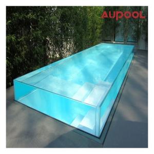 Outdoor Clear Fiberglass Acrylic Swimming Pool Small Backyard Inground Panels