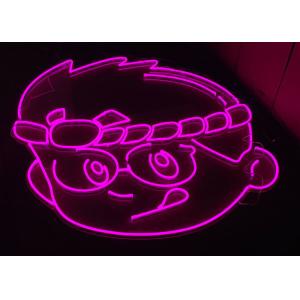 EU Plug 100cm Acrylic Led Neon Signs Silica Gel AC240V