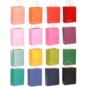 Quality Business Shopping Custom Brown Kraft Paper Bag with Twisted Handles in Custom Color for sale