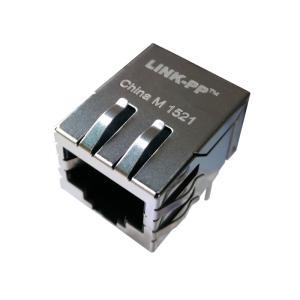 China HFJ11-E1G06ERL RJ45 Single Port Gold Plated With 10 / 100 / 1000Base-T Connector on sale