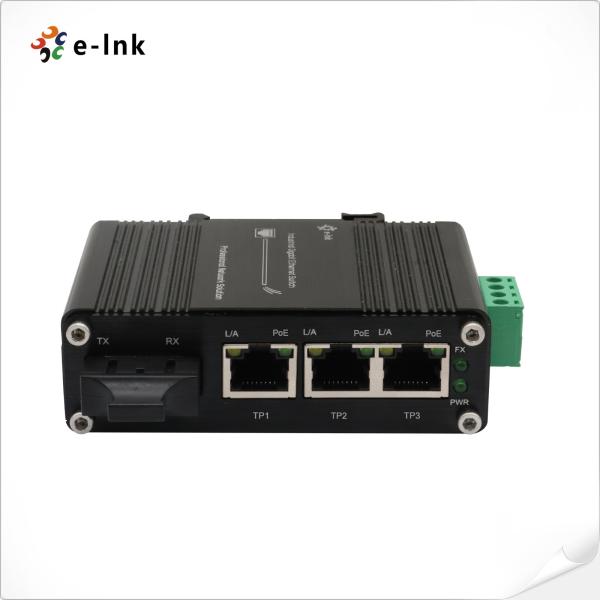 Buy Mini Industrial 3-Port 1000T 802.3at PoE + 1-Port 100/1000X SFP Ethernet Switch with 12~48VDC Input at wholesale prices