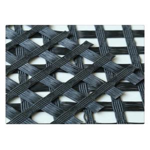 Bitumen Road Repair Biaxial Yarn Glass Fiber Geogrid Length 100m