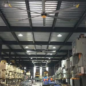 Hvls Industrial Ceiling Fan with Pmsm Motor and Aluminum Blades Customization