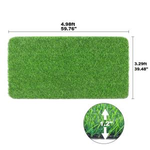 200 Stitches/M PE Material Non Infill Artificial Turf 50mm 18000 Dtex For