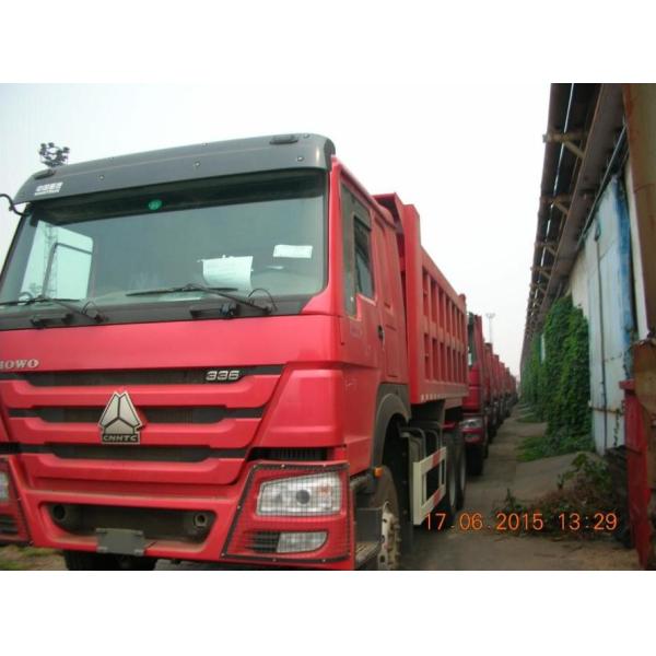 Buy 336HP Heavy Duty Dump Truck LHD Hw76 Cab Red International Dumper Truck at wholesale prices