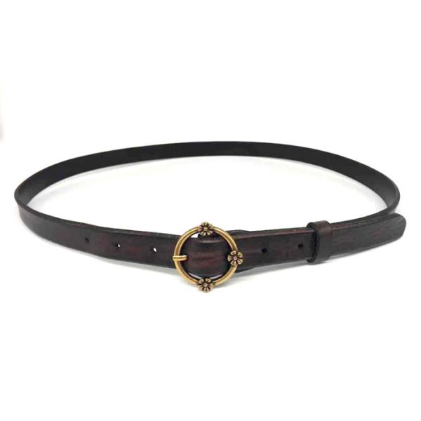 Buy 3.5mm Handcraft Womens Genuine Leather Belt Custom Logo at wholesale prices