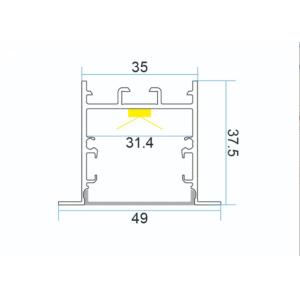 Indoor LED Aluminum Profile PMMA/PC Diffuser Material 100-2500mm Bar Length