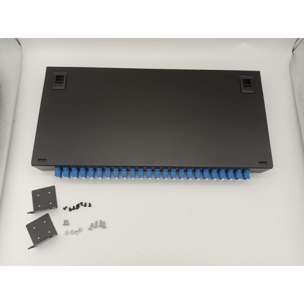 FTTH ODF Wall Mount 48 Fibers Fiber Optic Patch Panel With LC Duplex Coupler Pigtails