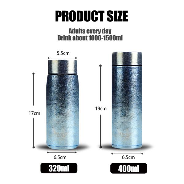 Factory Whole Sell Luxury Double Wall Astranaut Titanium Water Bottle, High Grade Pure Titaniun Insulated Vacuum Flask With Lid.