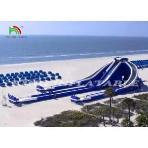 Quality Commercial Large Triple Inflatable Water Slide 3 Lane High Tide Inflatable Water Slide for sale