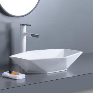 Irregular Diamond Counter Top Bathroom Sink 70cm CUPC Vessel Style