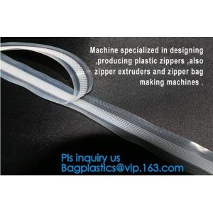 Flange Zipper Teeth, PP/PE/PVC/EVA Plastic Flange Zipper For Pouch, PP/PE/PVC