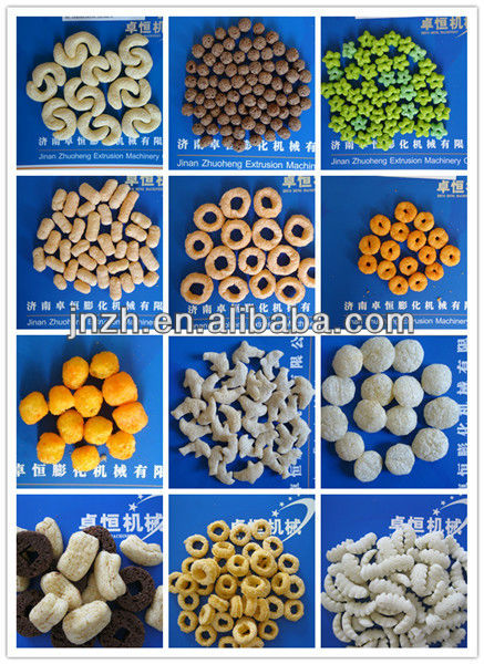 ABB Relay Powered Puffed Snacks Chips Food Making Machine With Video Outgoing Inspection