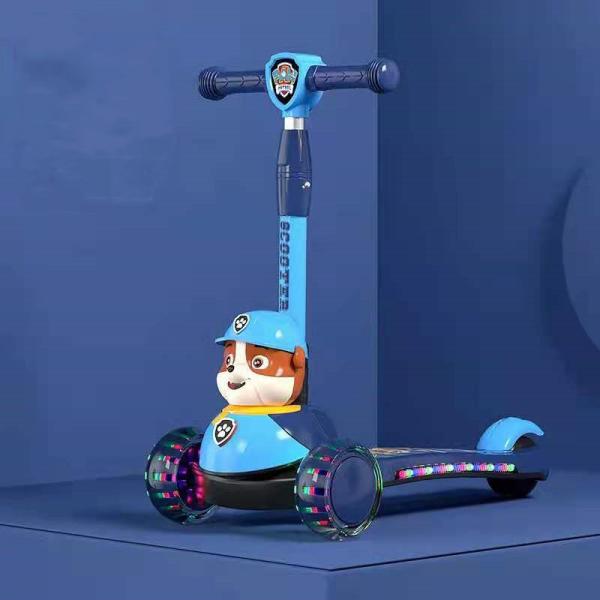 Unisex Battery-powered Children's Scooter Car with Flash Foldable and Battery-powered