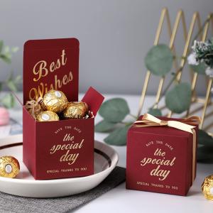 Slotted Custom Cardboard Boxes Wedding / Party Chocolate Packaging Boxes With