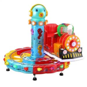 Quality Amusement Park Arcade Carousel Kiddie Ride With Rail Trackless Train for sale