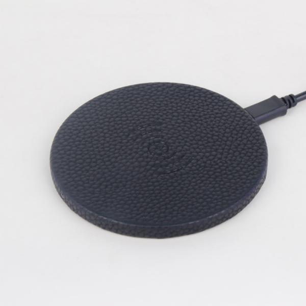 Buy Qi 10W Fast Wireless Charging Pad Premium PU Leather Inductive at wholesale prices