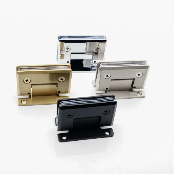 Matt Black Finish Adjustable Frameless Tempered Glass Door Gate Clamp Shower Room Hinges