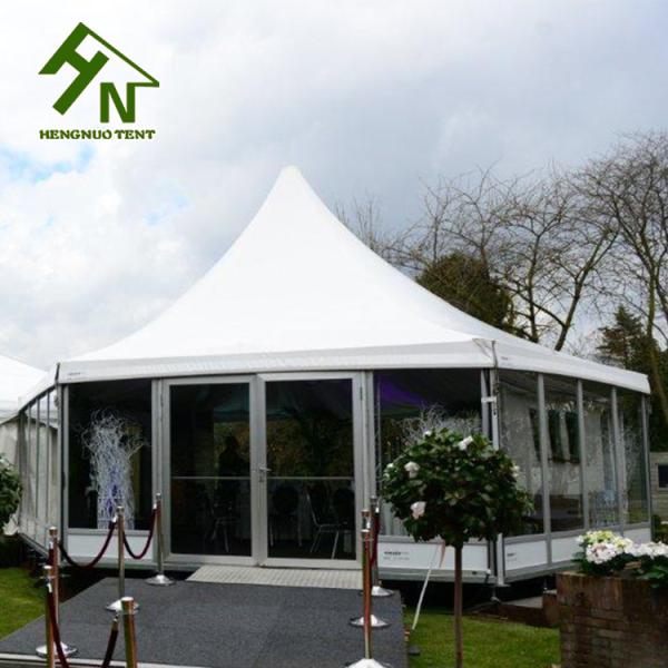 Aluminium Frame Hexagon Marquee Tent Gazebo Canopy With Glass Walls