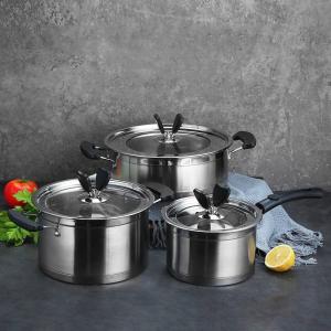 Amazon Multifunctional Kitchen Cookware Silver Cooking Pot Set Stainless Steel