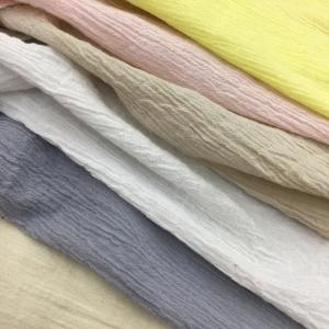 China Breathable Washed Muslin Double Gauze 100% Cotton Fabric Fine finish on sale