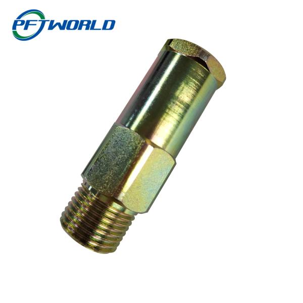 Colored Zinc Plated Threaded Joint CNC Steel Turned Parts