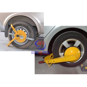 Quality Manual Car Wheel Clamp , yellow Anti - theft parking wheel lock With 2 Keys for sale