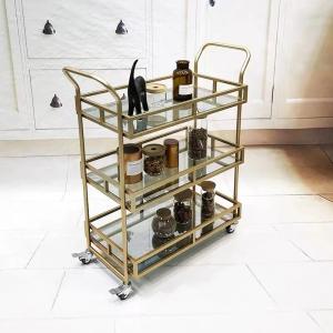 Nordic Gold Dining Car Hotel Restaurant Mobile Trolley Bar Club Fruit Beverage