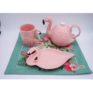 Creative Ceramic Houseware Animal Shaped Teapots / 3D Pink Flamingo Teapot