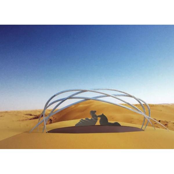 Desert Metal Camel Statue Decorative Stainless Steel Outdoor Art