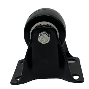 40MM Light Duty Rigid Plate PU Casters Wheel Double Bearings Castor