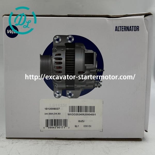 EexcavaStart WAI A4TU5185 20113N Excavator Alternator 24V 50A 6HK1 Engine