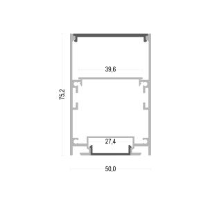 Led strip aluminum profile IP20 Internal Driver Up And Down Lighting LED Profile