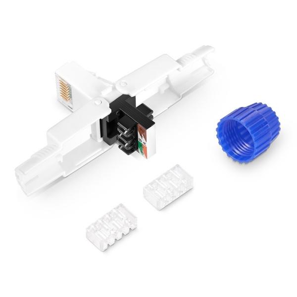 Networking Cat6A UTP Keystone Adapter for Easy Internet Plug Network RJ45