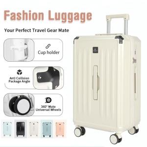 1683Convenient Travel Companion Aluminum Suitcase with 4 Wheels and Telescopic