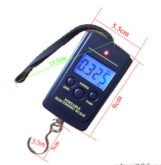 Dark Blue Portable Electronic Luggage Scale With Low Battery Indication