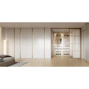 Modern Elegance Stainless Steel Wardrobe With Gold Accents Wear Resistant