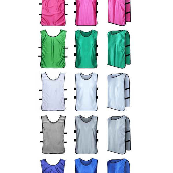 Football uniforms wholesale custom logo printed cheap Pinnies Melee vests Football apiralls wear football training vests against