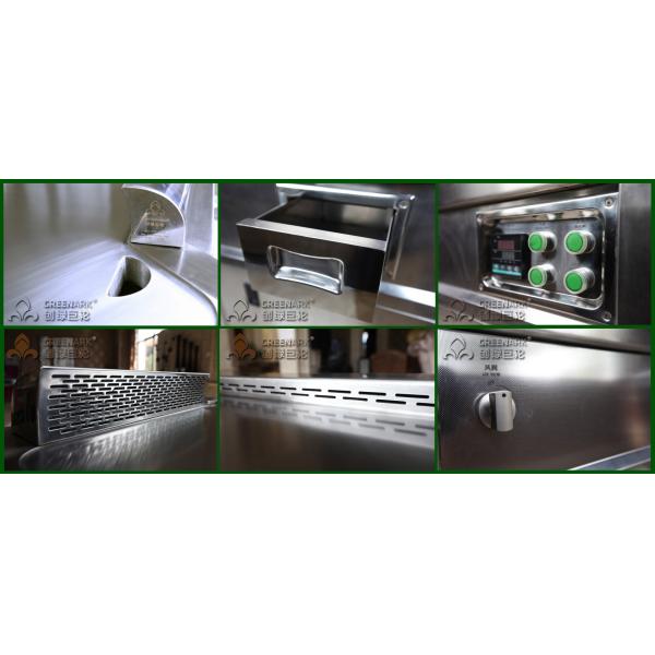 Exhaust Purifier 8 Seat Teppanyaki Grill Table Japanese Restaurant Grill Table