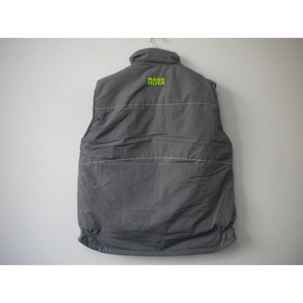 winter vest, warm waist coat, grey, S-3XL, pongee outer, paded lining